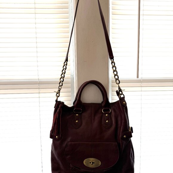 Elda Verney Burgundy Leather Bag - well loved and in beautiful condition - Picture 10 of 16